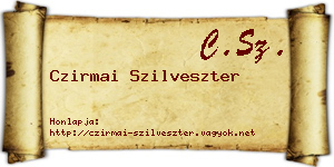 Czirmai Szilveszter névjegykártya