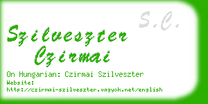 szilveszter czirmai business card